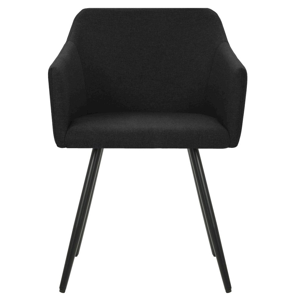 Dining Chairs 2 pcs Black Fabric
