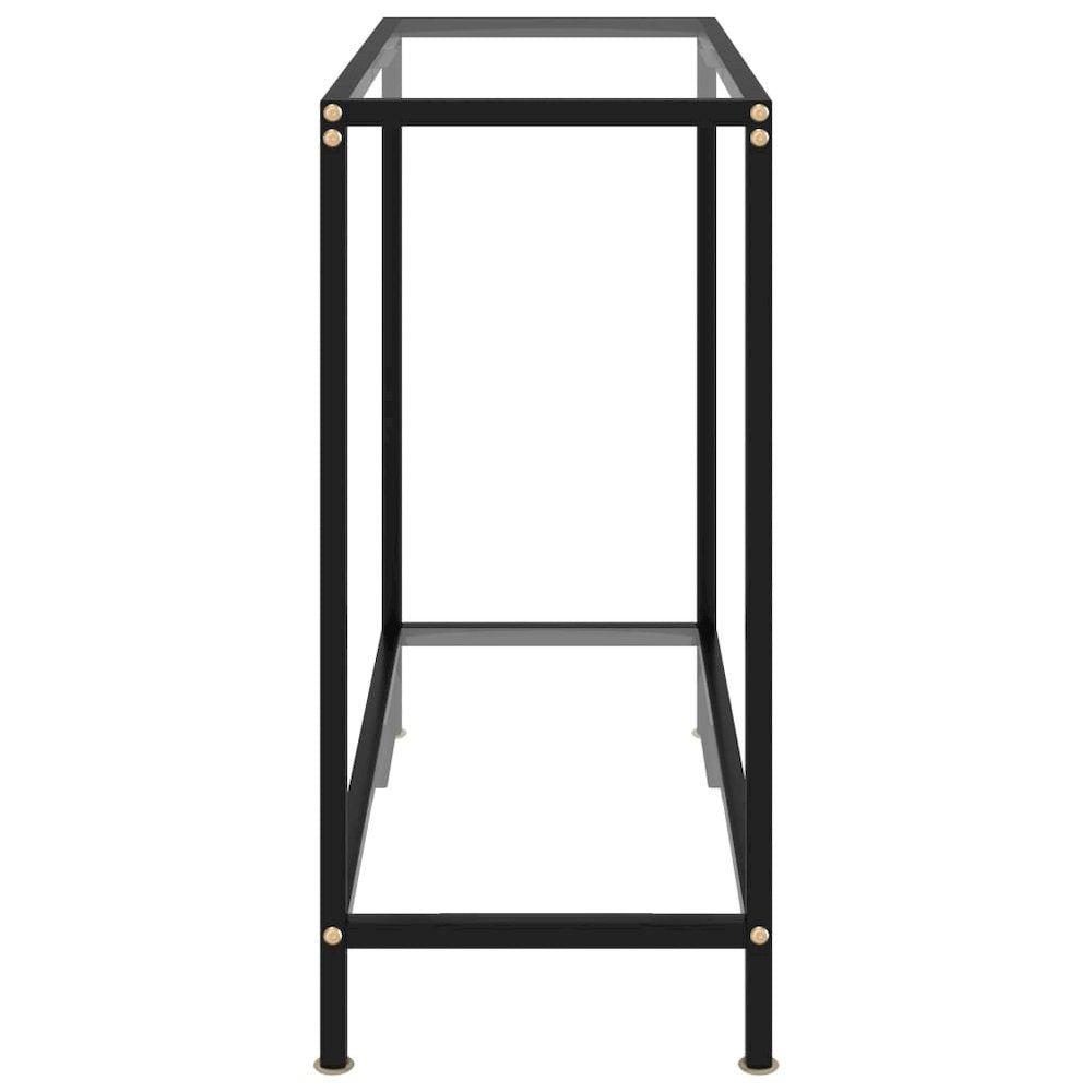 vidaXL Console Table Transparent 31.5"x13.8"x29.5" Tempered Glass 2831