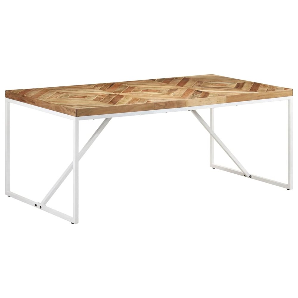 vidaXL Dining Table 70.9"x35.4"x29.9" Solid Acacia and Mango Wood, 323551