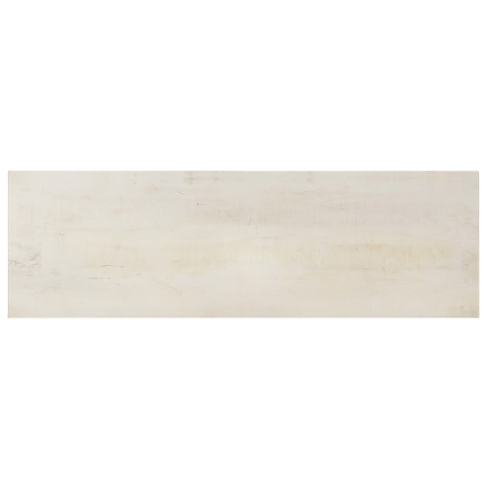 vidaXL Console Table White 45.3"x13.8"x30.3" Rough Mango Wood