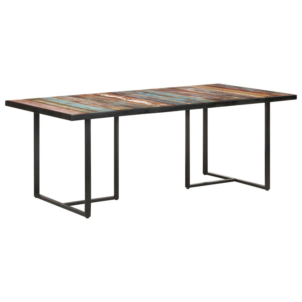 vidaXL Dining Table 78.7" Solid Reclaimed Wood 0698
