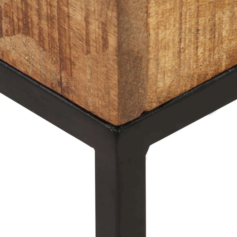 Side Table 11.8"x11.8"x13" Rough Mango Wood