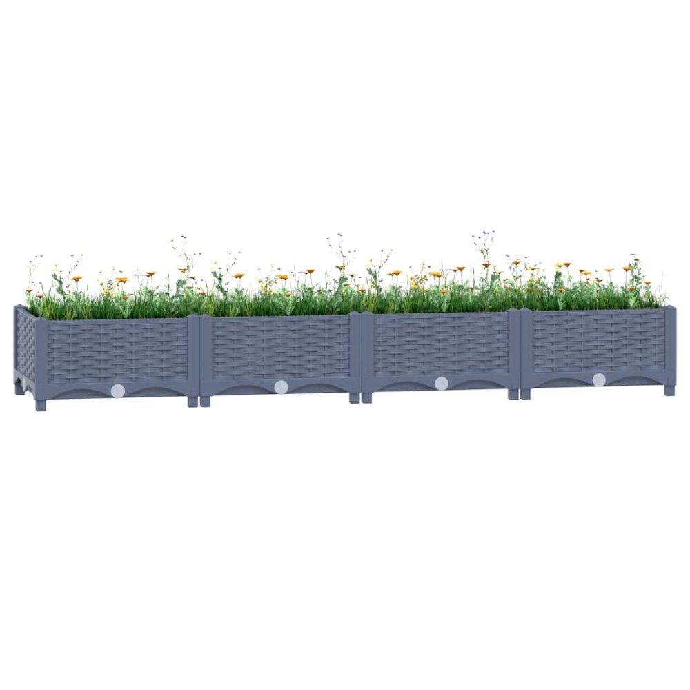 vidaXL Raised Bed 63"x15.7"x9.1" Polypropylene, 310400