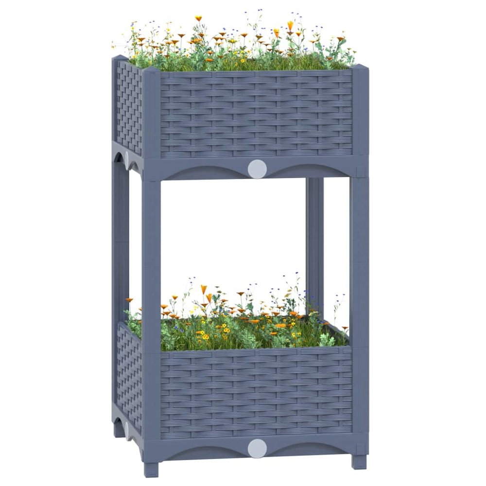 vidaXL Raised Bed 15.7"x15.7"x28" Polypropylene, 310405