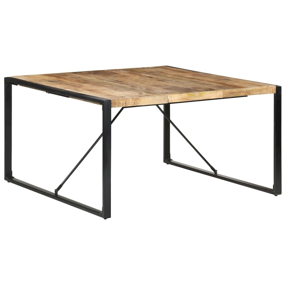 vidaXL Dining Table 55.1"x55.1"x29.5" Rough Mango Wood, 321572