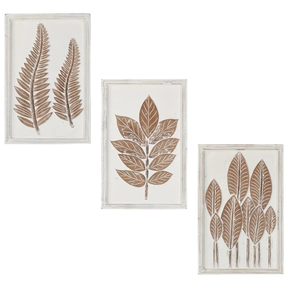 vidaXL Hand-Carved Wall Panels 3 pcs MDF 15.7"x23.6"x0.6"