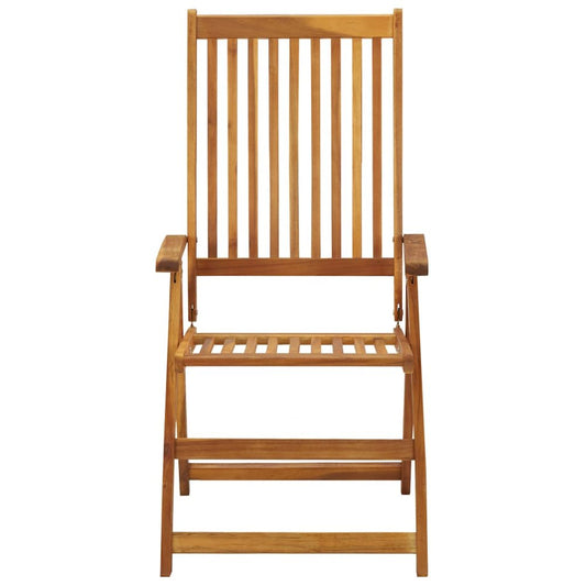 Garden Chair Set of 2 Natural wood Solid acacia wood Medium