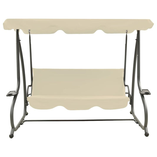 Swing Bench Sand white PVC-coated fabric, powder-coated steel Large