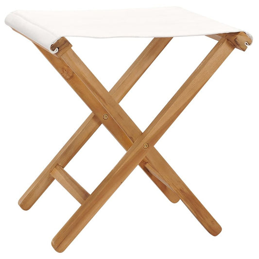 Folding Chair Set of 2 Cream White