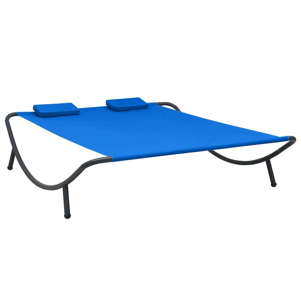 Lounge Bed Blue Oxford fabric, steel Double Durable