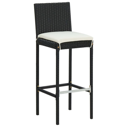 Bar Stool Set of 4 Black