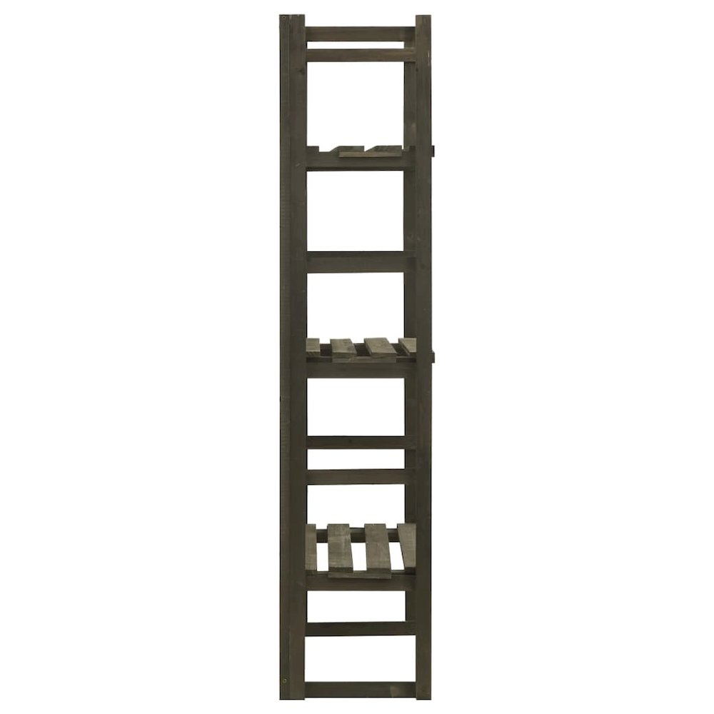 vidaXL Plant Stand with Trellis Gray 23.6"x11.8"x55.1" Solid Firwood, 314835