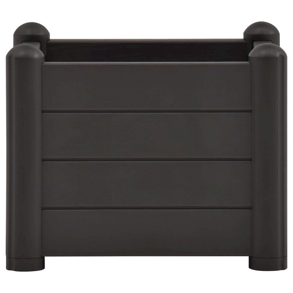 vidaXL Garden Raised Bed PP Anthracite 16.9"x16.9"x13.8"