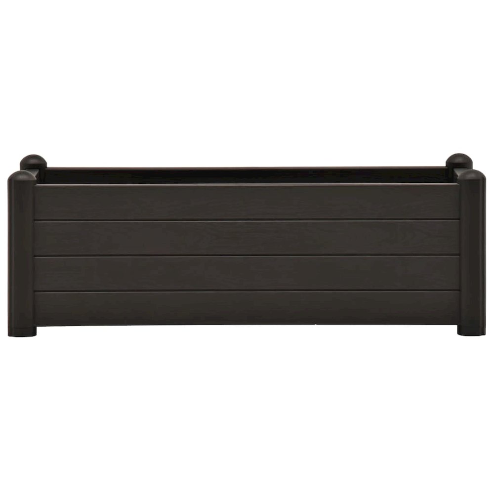 vidaXL Garden Raised Bed PP Anthracite 39.4"x16.9"x13.8"
