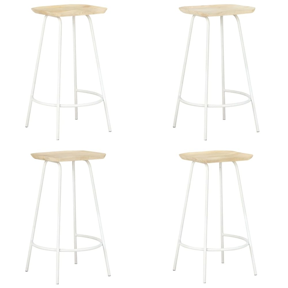 vidaXL Bar Stools 4 pcs Solid Mango Wood, 320650