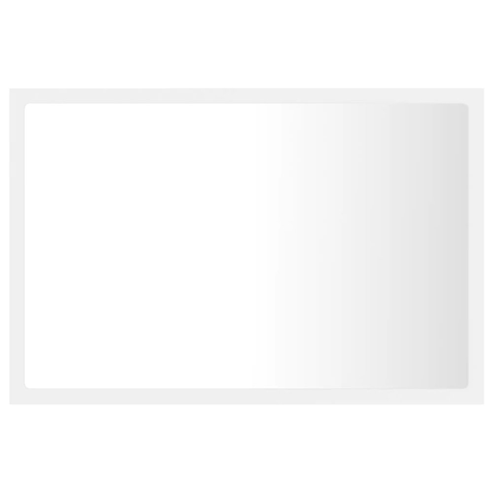 LED Bathroom Mirror White 23.6"x3.3"x14.6" Acrylic
