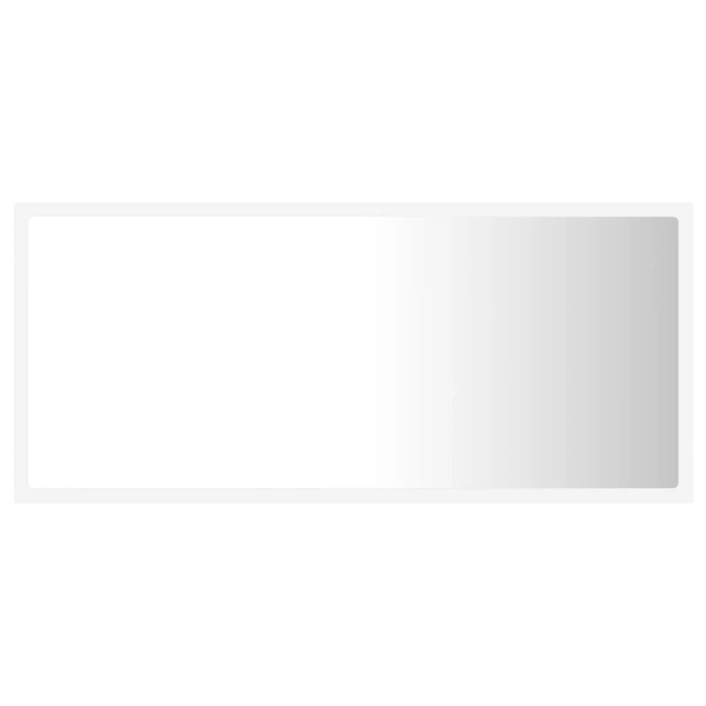 vidaXL LED Bathroom Mirror White 35.4"x3.3"x14.6" Chipboard 4932