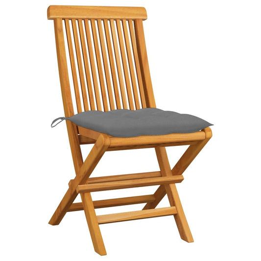 Garden Chair Set of 2 Teak Solid Teak Wood Standard Foldable