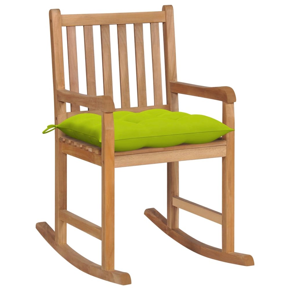 Rocking Chair Bright Green, Natural