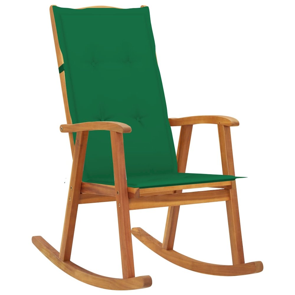 vidaXL Rocking Chair with Cushions Solid Acacia Wood, 3064184