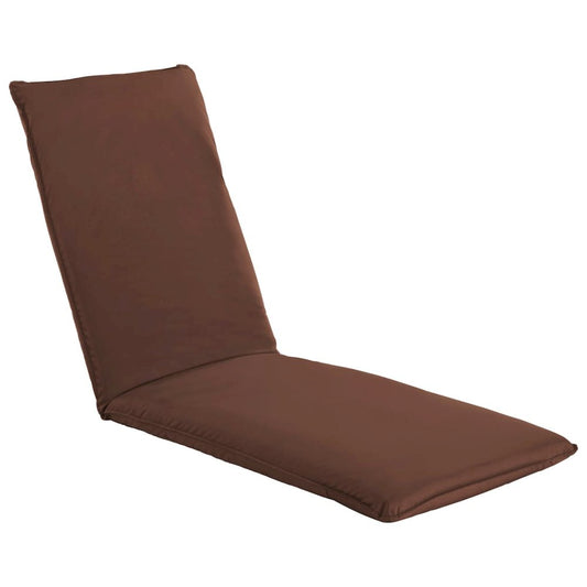vidaXL Foldable Sunlounger Oxford Fabric Brown 6049