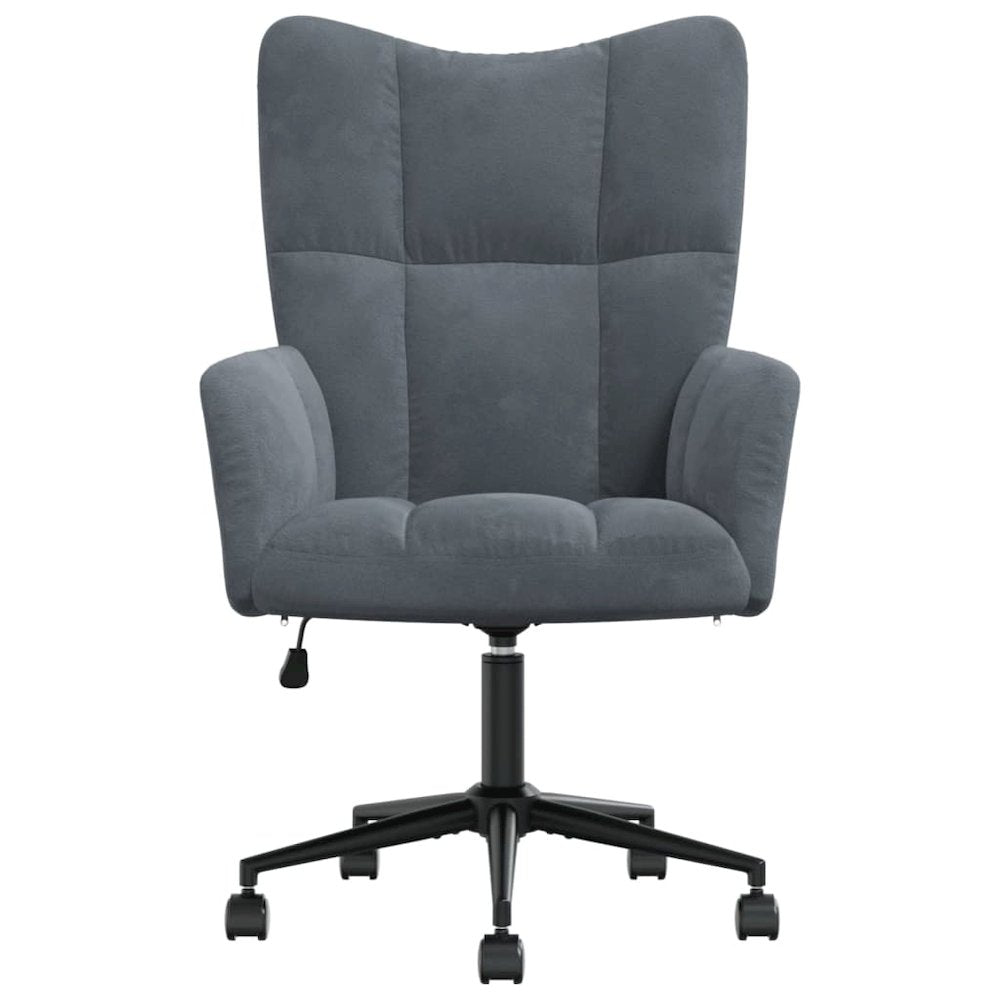 Relaxing Chair Dark Gray Velvet