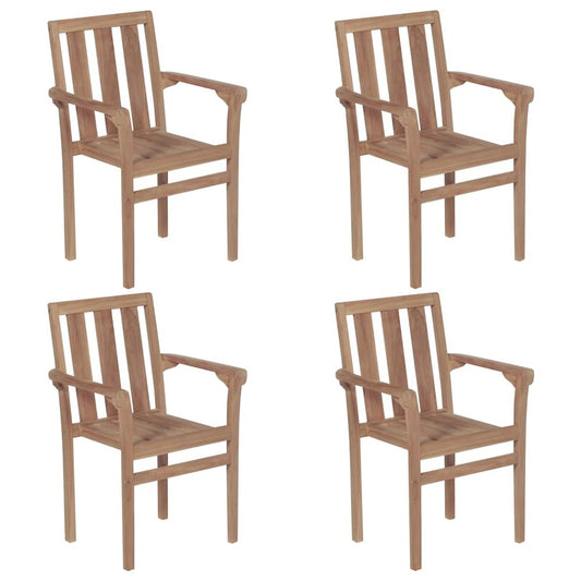 Stackable Chair Set of 4 Anthracite