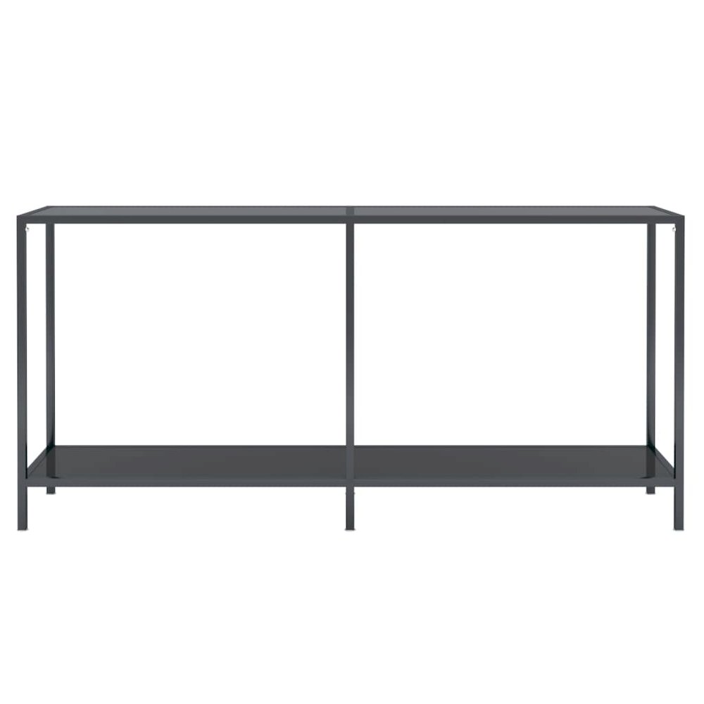 Console Table Black 63"x13.8"x29.7" Tempered Glass