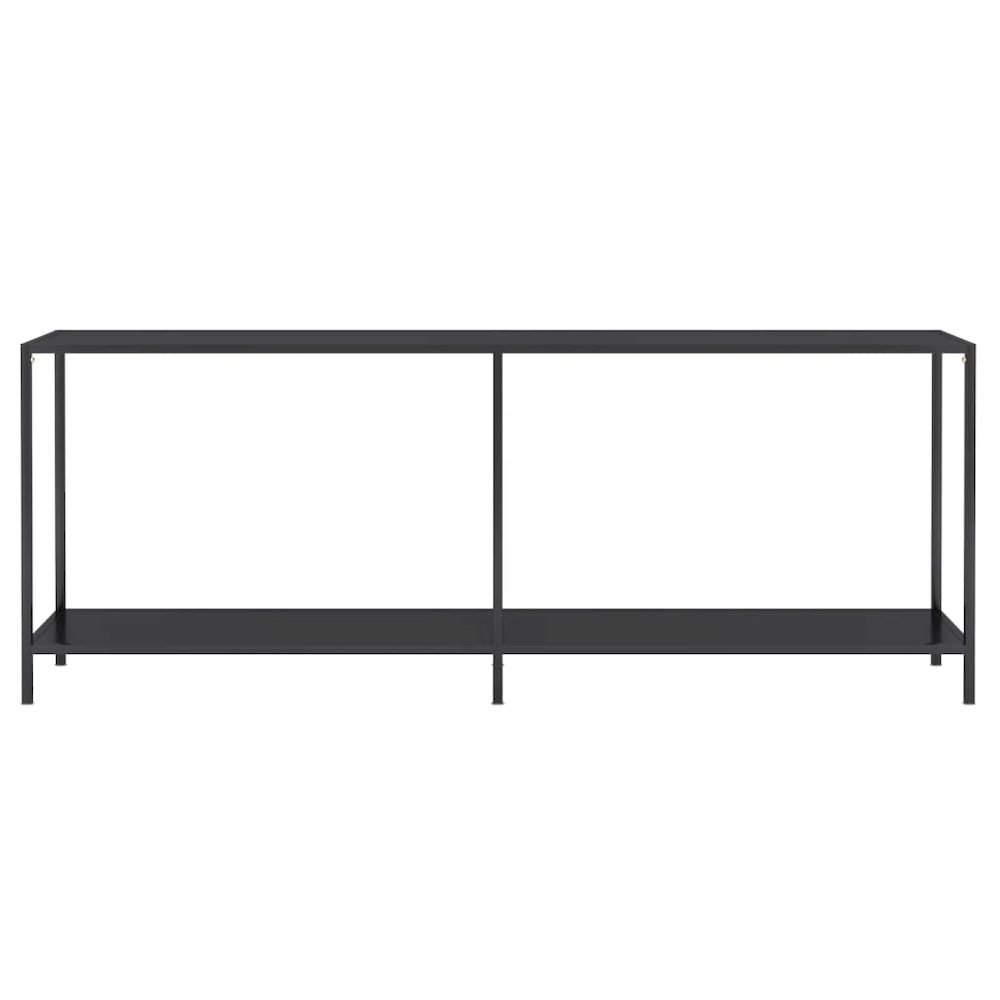 Console Table Black 78.7"x13.8"x29.7" Tempered Glass