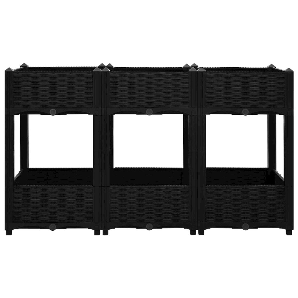 vidaXL Raised Bed 47.2"x15.7"x28" Polypropylene, 316536