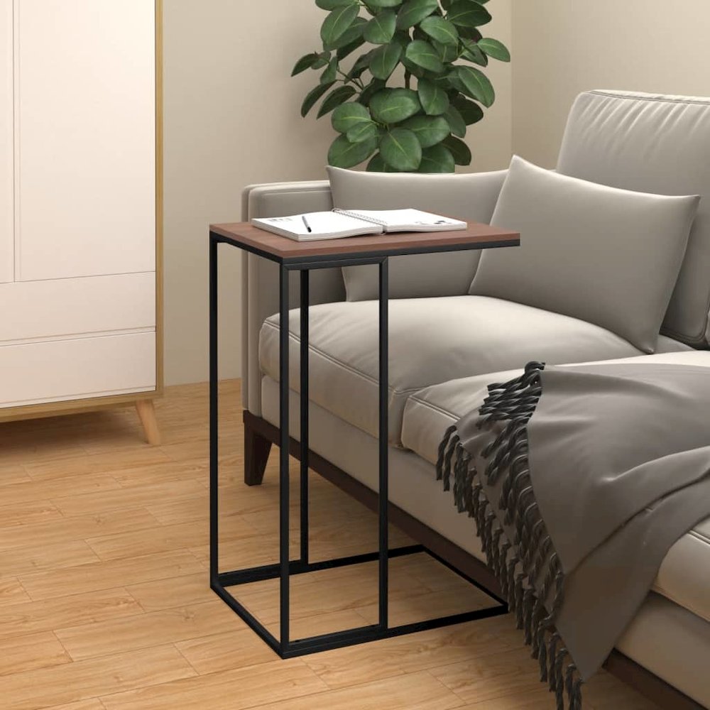 Side Table Black 15.7"x11.8"x23.2" Engineered Wood