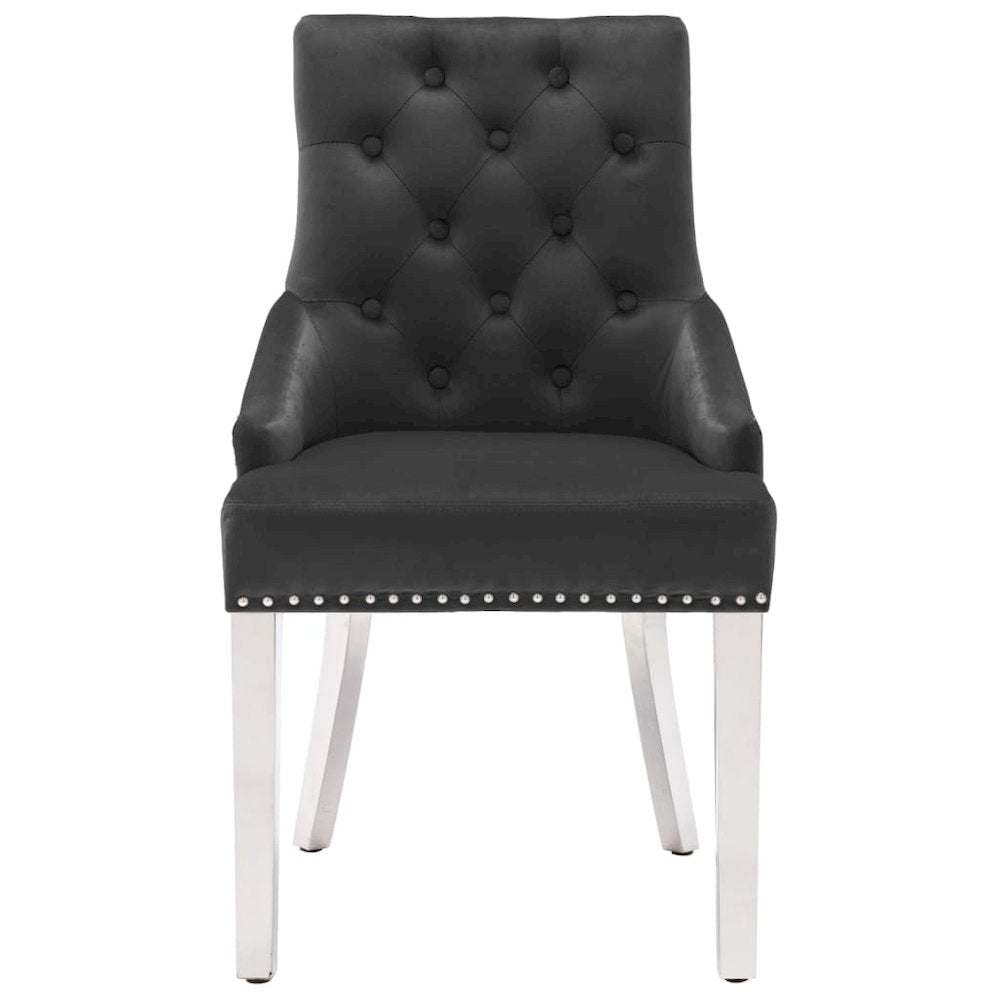 Dining Chairs 2 pcs Black Velvet