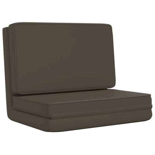Floor Chair Anthracite Faux Leather, Metal, Foam Compact Foldable