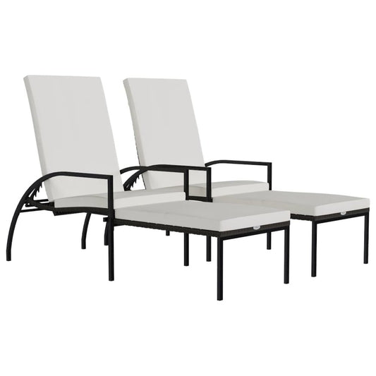 Sun Lounger Brown with Cream white cushion