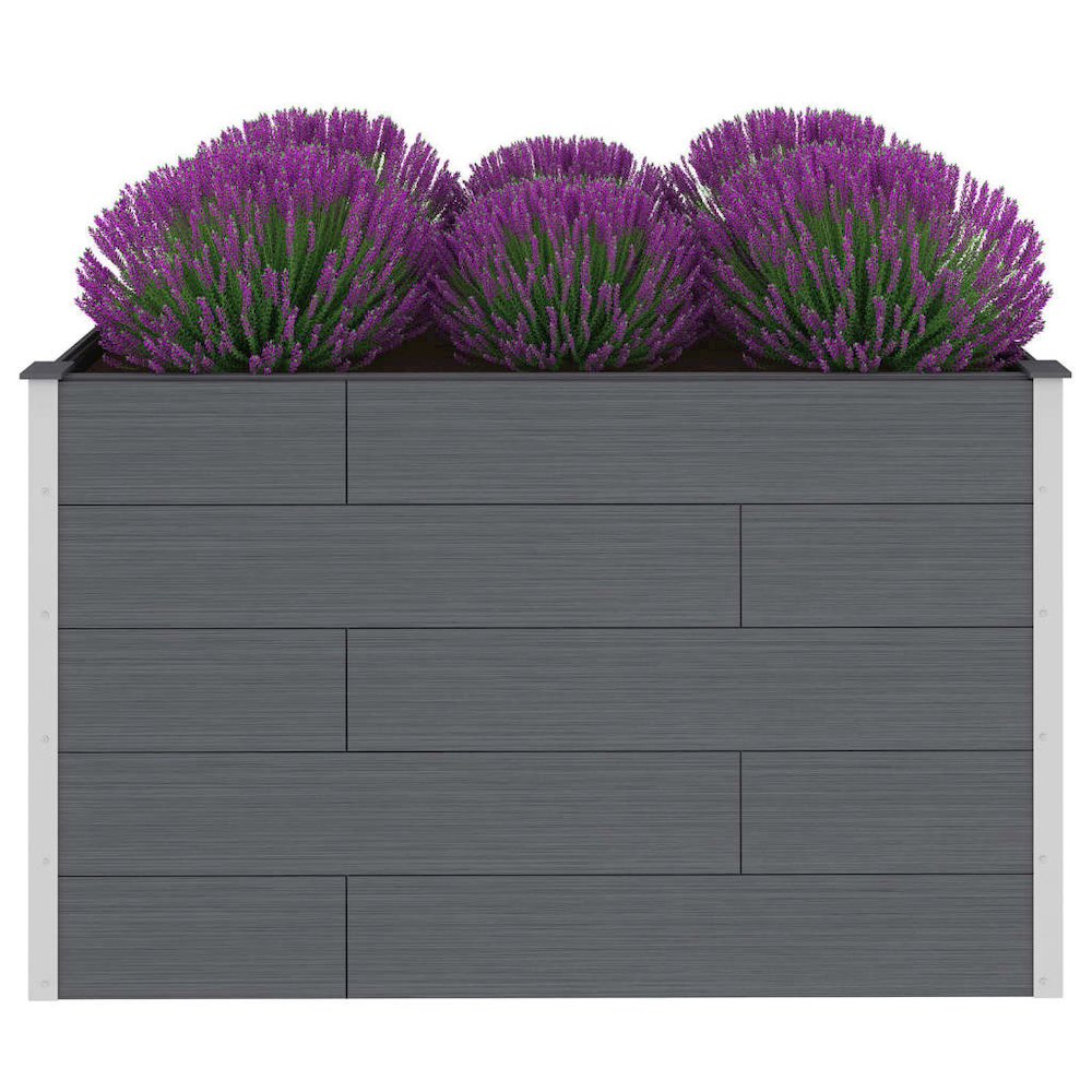 vidaXL Garden Raised Bed WPC 59.1"x39.4"x35.8" Gray