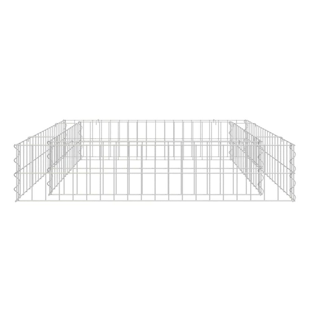 vidaXL Gabion Raised Bed Galvanized Steel 39.4"x39.4"x7.9"