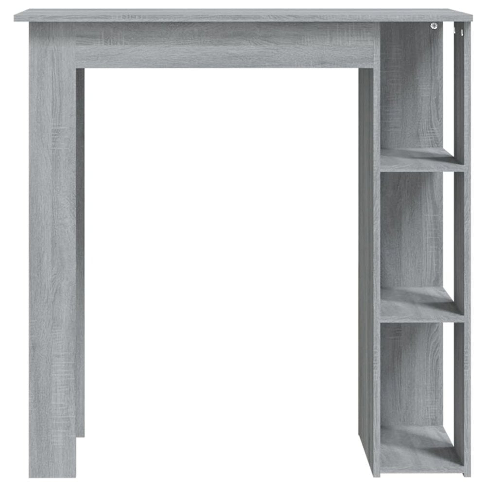 vidaXL Bar Table with Shelf Gray Sonoma 40.2"x19.7"x40.7" Engineered Wood