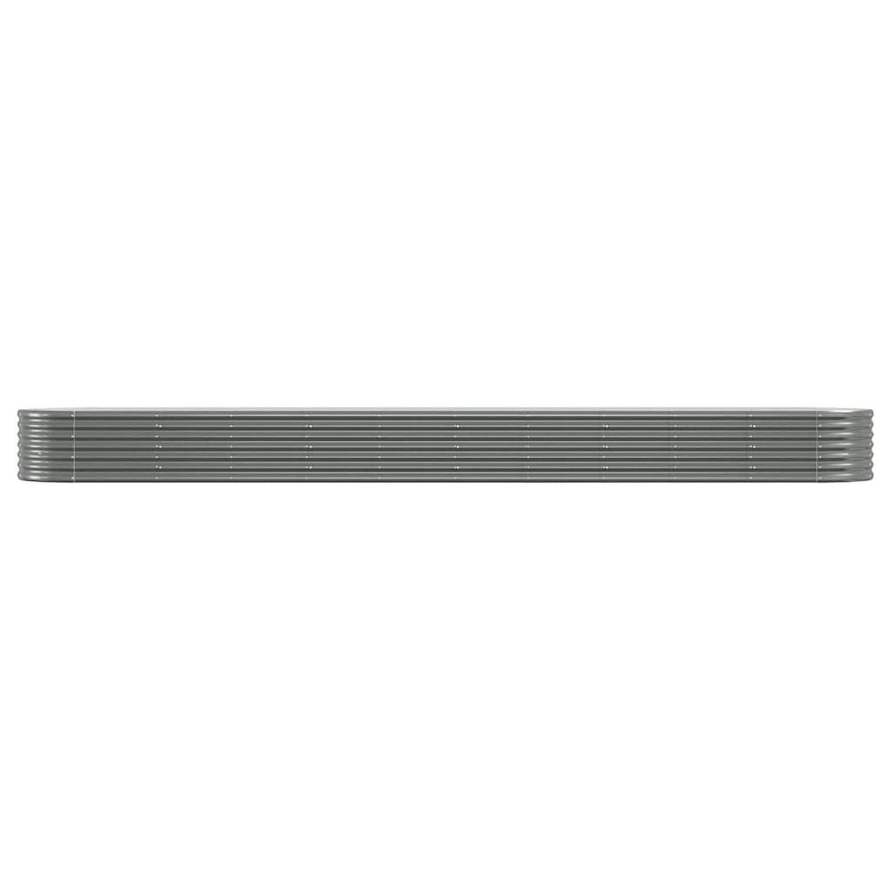 Garden Raised Bed Powder-coated Steel 173.2"x31.5"x14.2" Gray