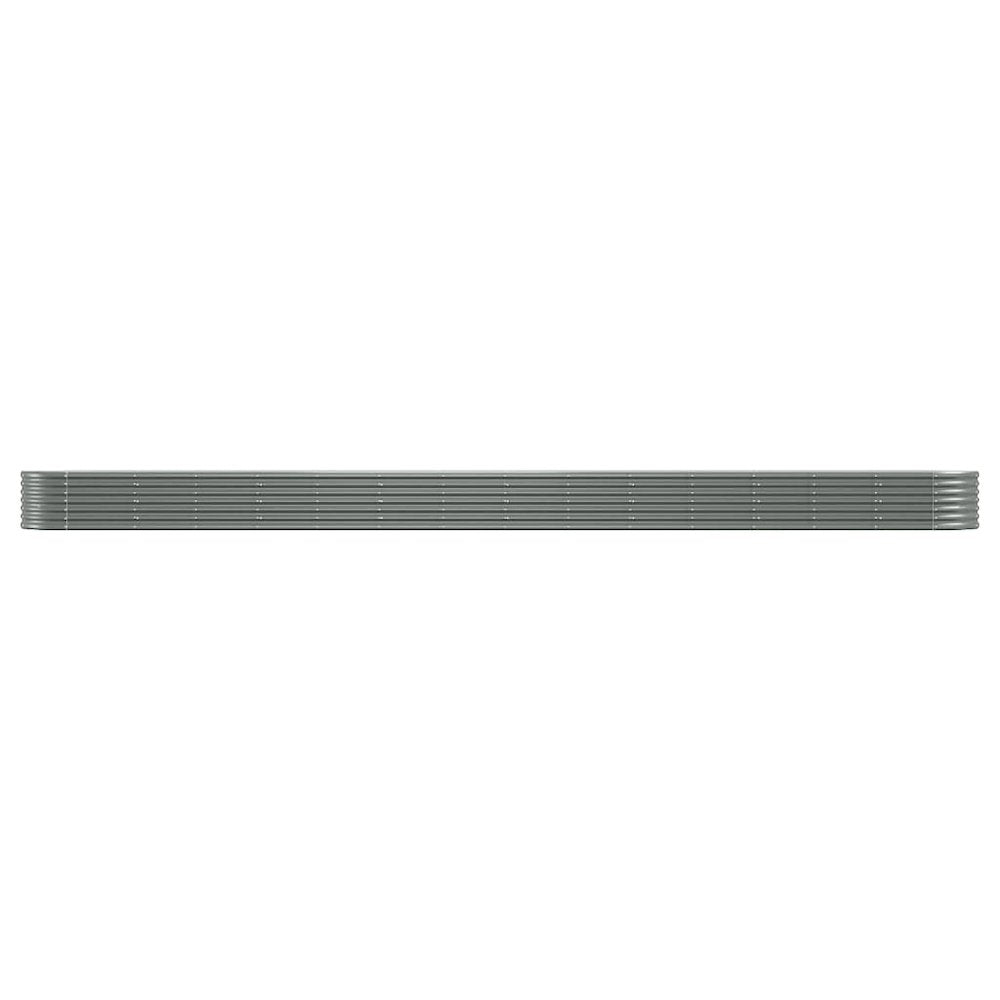 Garden Raised Bed Powder-coated Steel 244.1"x31.5"x14.2" Gray