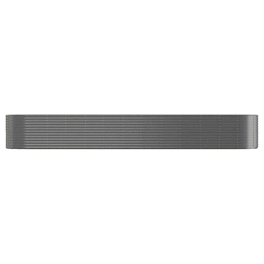 Garden Raised Bed Powder-coated Steel 199.6"x39.4"x26.8" Gray