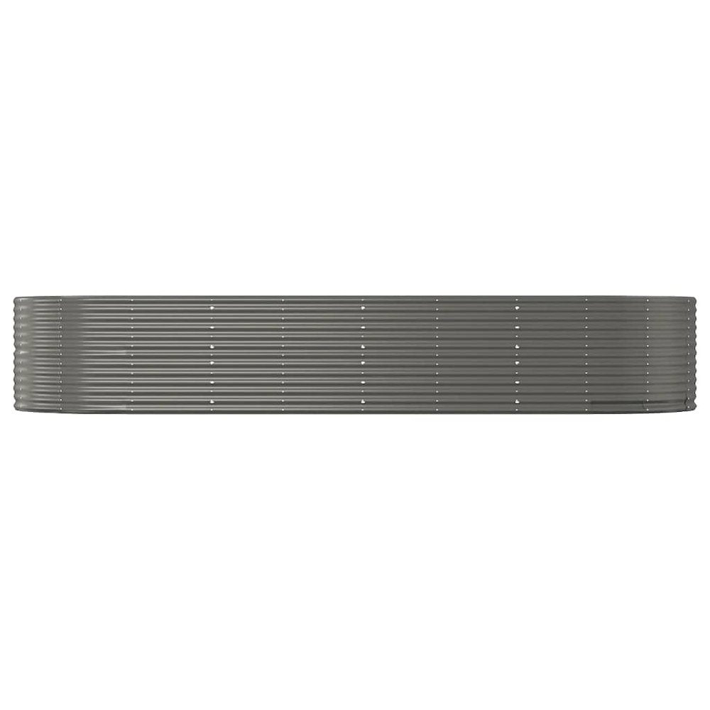 Garden Raised Bed Gray 144.5"x55.1"x26.8" Powder-coated Steel