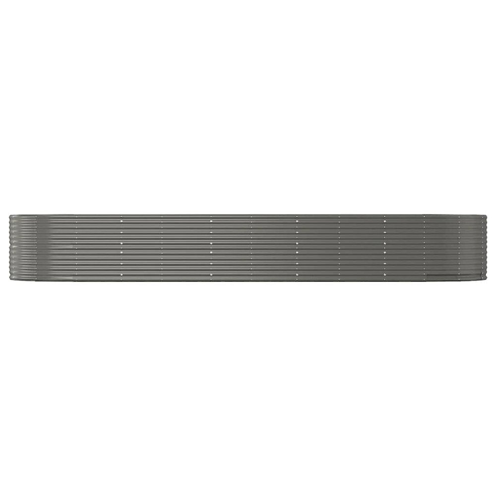 Garden Raised Bed Gray 176"x55.1"x26.8" Powder-coated Steel