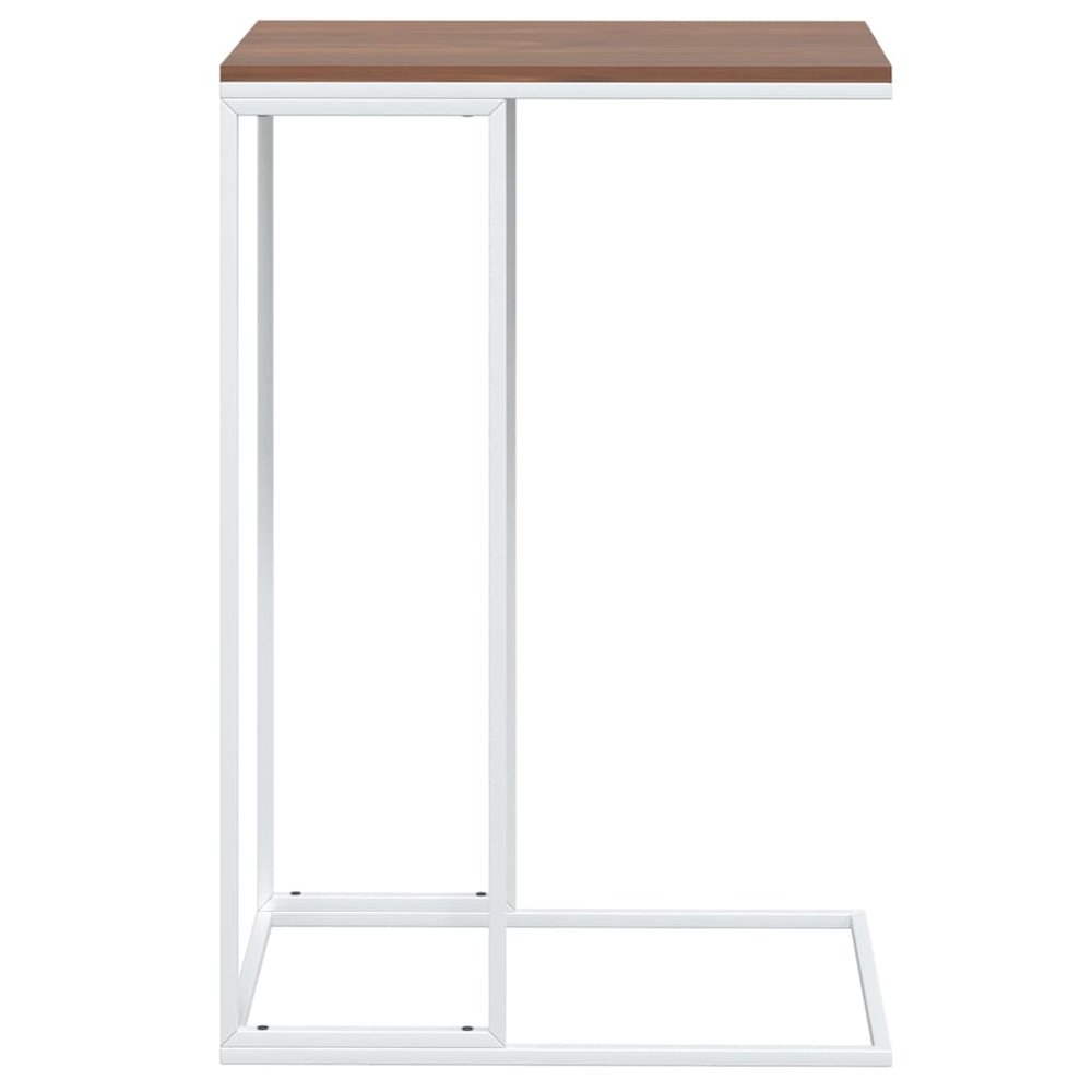 Side Table White 15.7"x11.8"x23.2" Engineered Wood