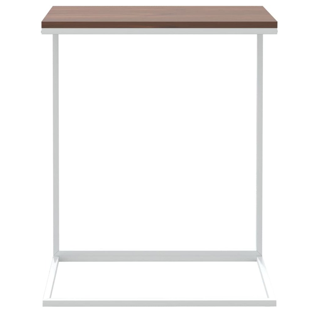 Side Table White 21.7"x13.8"x26" Engineered Wood