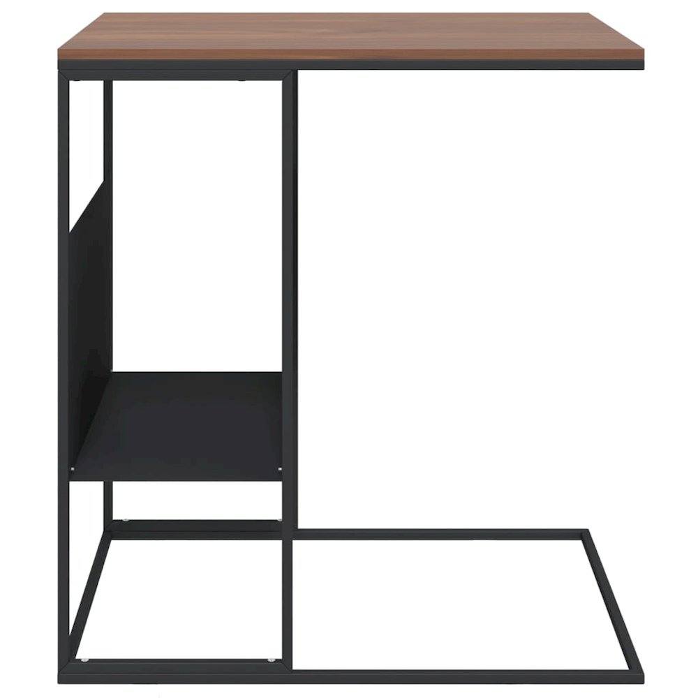 Side Table Black 21.7"x14.2"x23.4" Engineered Wood