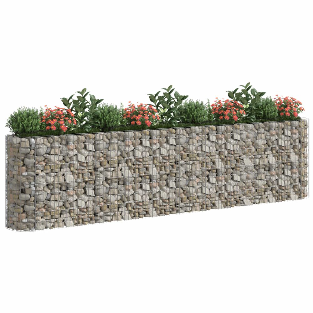 Gabion Raised Bed Galvanized Iron 157.5"x19.7"x39.4"