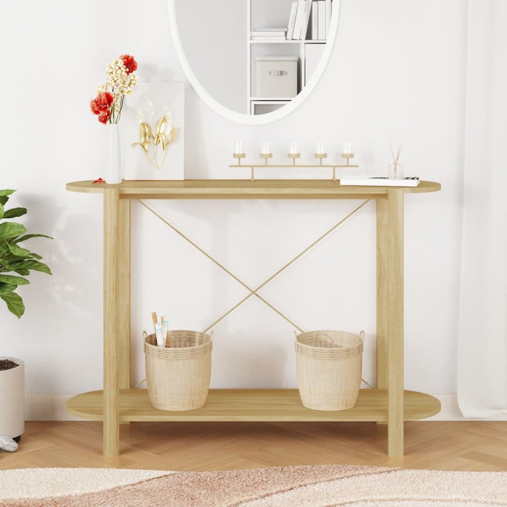 Console Table 43.3"x15"x29.5" Engineered Wood