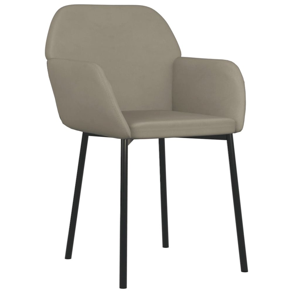 Dining Chairs 2 pcs Light Gray Velvet