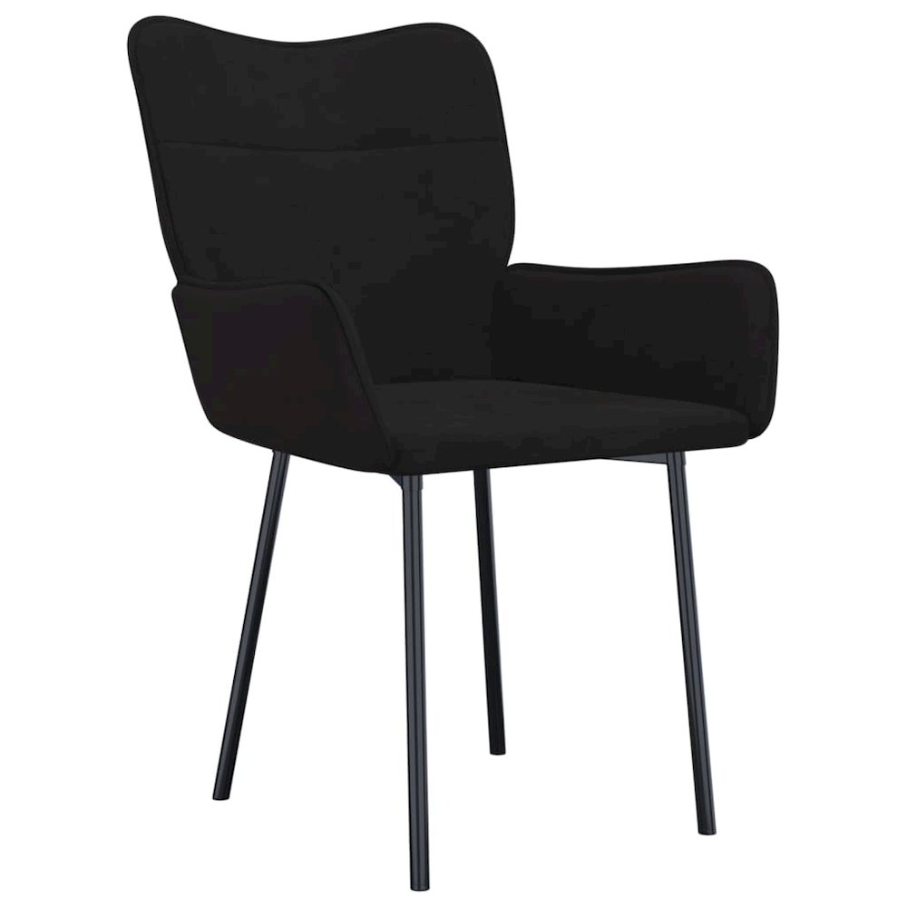 Dining Chairs 2 pcs Black Velvet