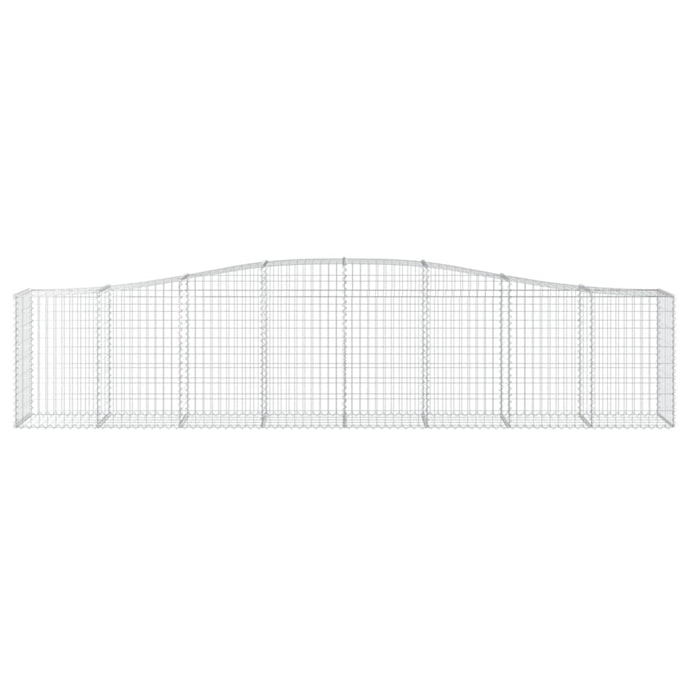 Arched Gabion Basket 157.5"x19.7"x31.5"/39.4" Galvanized Iron